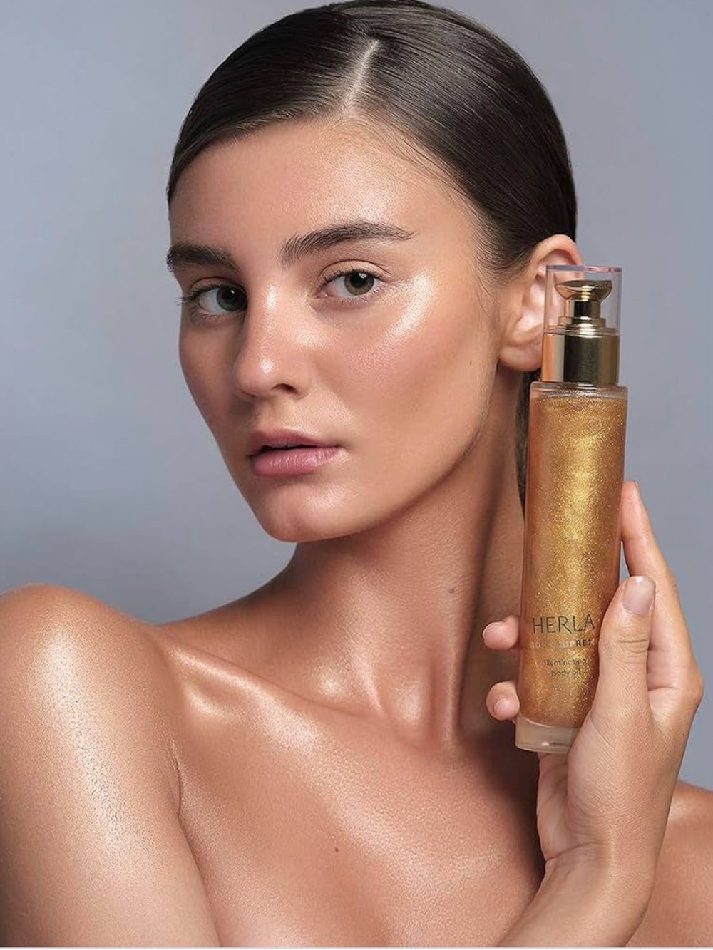 Herla Gold Shimmer Illuminating Body Oil - Gold - Picture 2 of 6